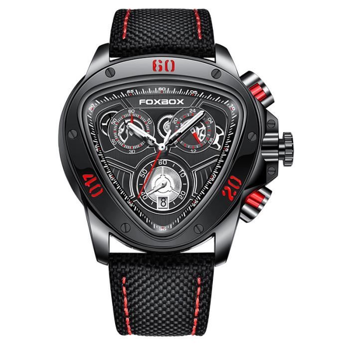 Montre homme de marque de luxe quartz cadran irrégulier