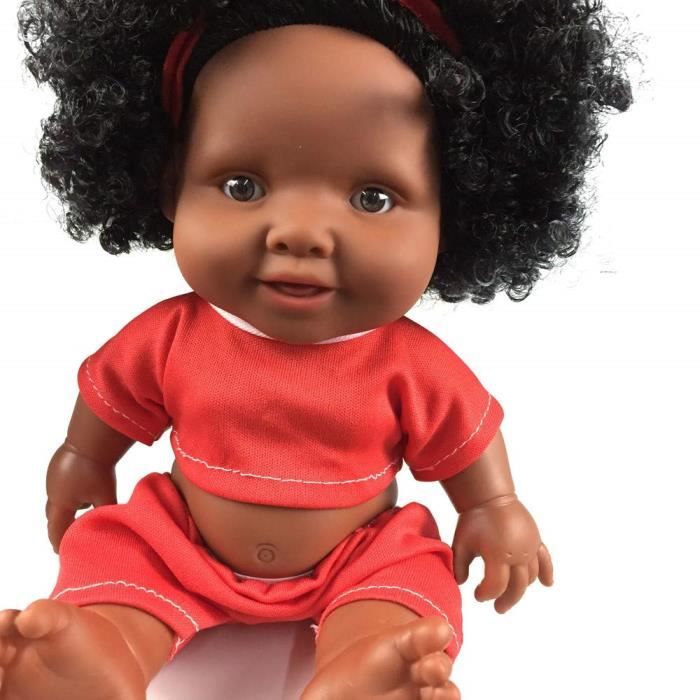 Poupee Noire Jouet Rouge Poupee Africaine De Bebe De 10 Pouces Intellectuelle Enfants Poupee Articulee Mobile Cdiscount Jeux Jouets