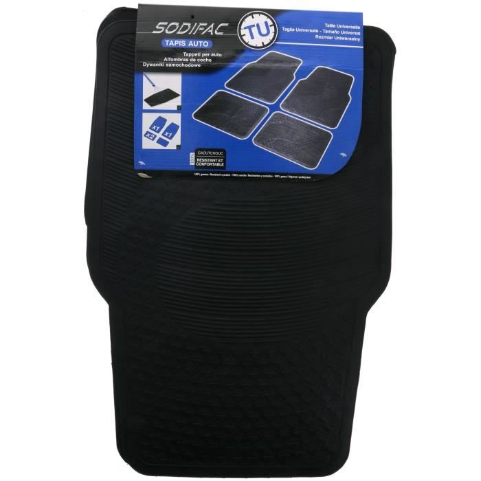 SODIFAC Lot de 4 tapis caoutchouc PANDA (AMIKAZE)