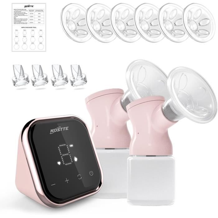 Tire-lait électrique Double, Tire-lait Portable Avec Pompe Nasale Pour Bébé, 5 Modes Et écran Tactile LCD Pour Aspiration Et Massage Du Lait Maternel