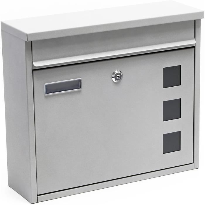 Boîte Aux Lettres Murale Verrouillable Avec Serrure Et Clé
