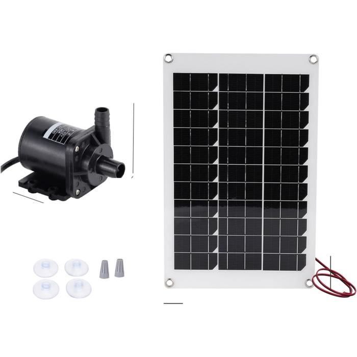 Pompe à Eau Solaire DC12V 240L/H – Moteur Sans Balais, Ultra Silencieuse, Hauteur 3m, Pour Fontaine Ou Piscine