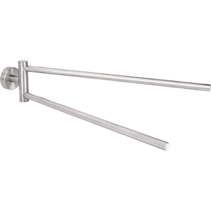 YUMORE Double Barre Porte-Serviettes De Bain 60CM Porte Serviette à