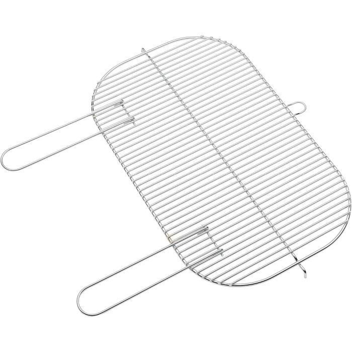 Grille De Barbecue En Inox Européenne 55x45 Cm - Adaptable Aux Grills Et Cheminées, Diamètre 6+4 Mm, Fabriquée En République Tchèque - 6