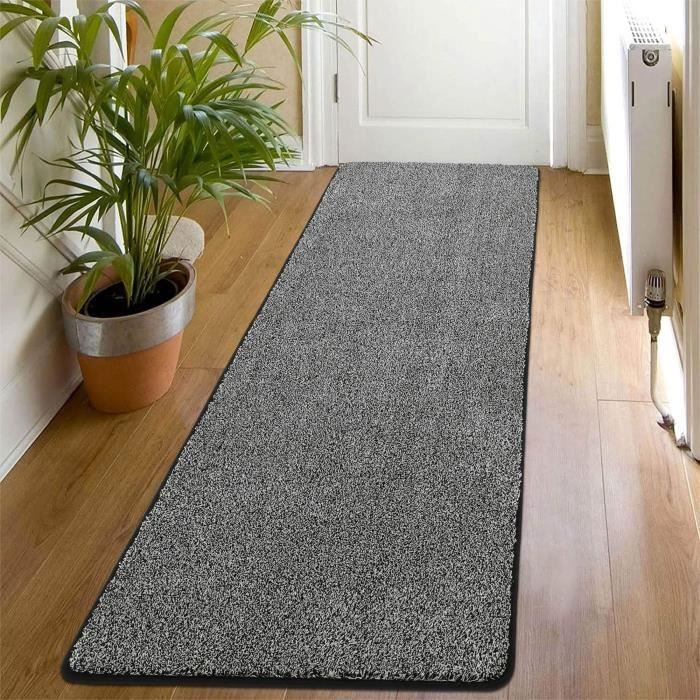 SHACOS Tapis de couloir antidérapant et lavable pour couloir, cuisine, entrée, 60 x 300 cm, marron