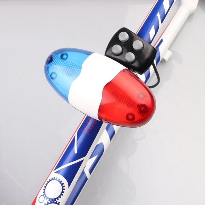 Kit Feux Sonores Vélos - Lampe LED & Klaxon Électronique Sirène, 6 Sons, Étanche