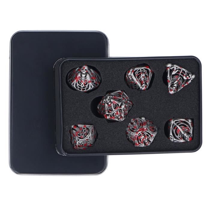 Dés D&D Métal Lot De 7 Mini Dés D&D En Métal Bronze - Dés De Jeu De Rôle Avec étui Montre De Poche Accessoires Jeu Société