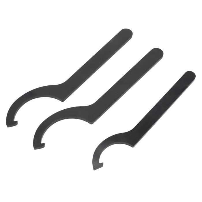 Clé à Choc 3 Pièces Clé à Ressort D'amortissement Clé à Crochet CShape Réglable En Acier