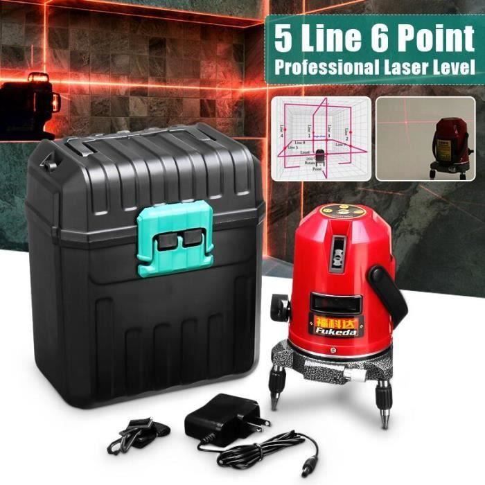 Niveau Laser Rotatif Rouge 360° - Auto-nivelant, Portée 500m, Trépied Inclus - Neuf