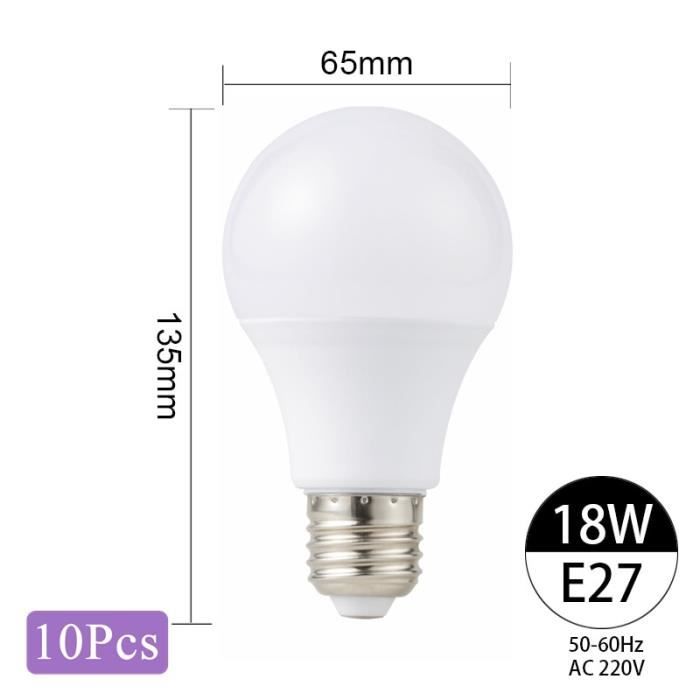 AMPOULE LED,220vE2718WWarm WhiteAmpoule LED E27 E14 220V, 10