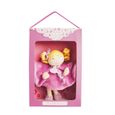 Jouet pour bébé - DOUDOU ET COMPAGNIE - Poupée blonde plat rose Demoiselle Doudou - 33 cm - Cadeau de naissance-1