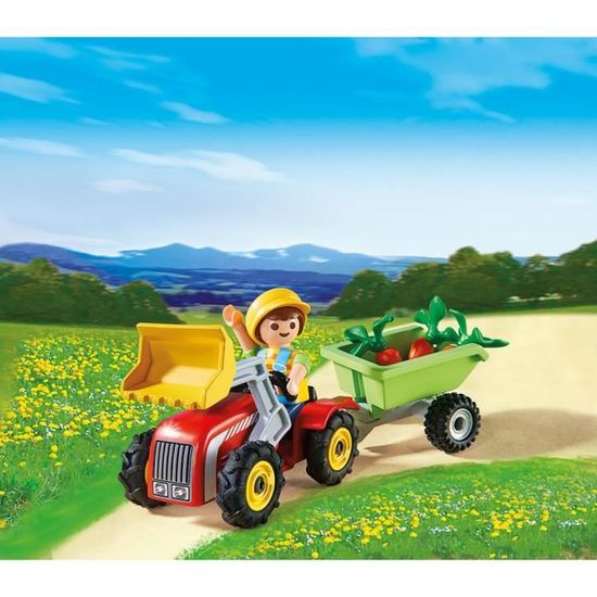 tracteur avec remorque playmobil