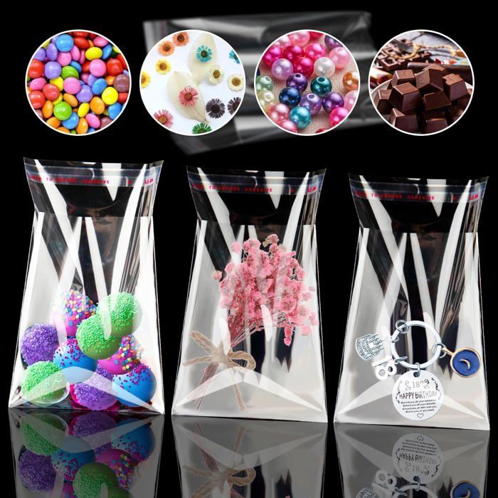 Lot De 100 Sacs Cadeaux En Plastique Givré Avec Poignées Pour Petites Entreprises - Sacs De Courses