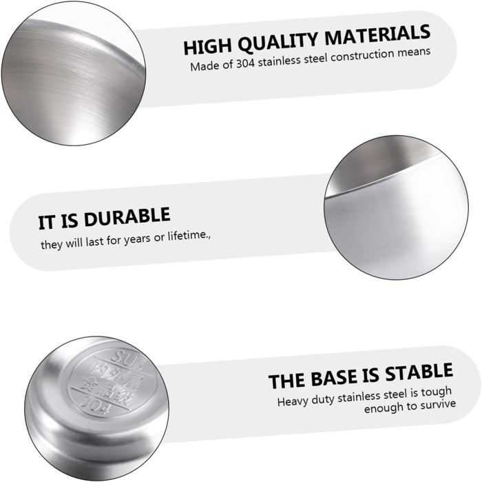 Qanye Lot De 4 Petits Bols Ronds En Acier Inoxydable Or - Bols De Service Et Trempette