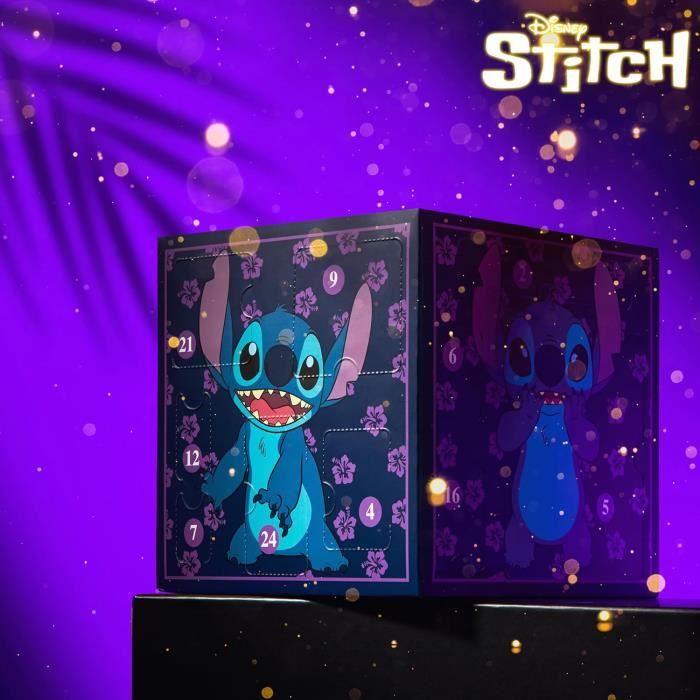 Calendrier de l'Avent Disney Lilo et Stitch 2023 Papeterie Jouet  Accessoires Stickers Enfant porte clé fournitures scolaires