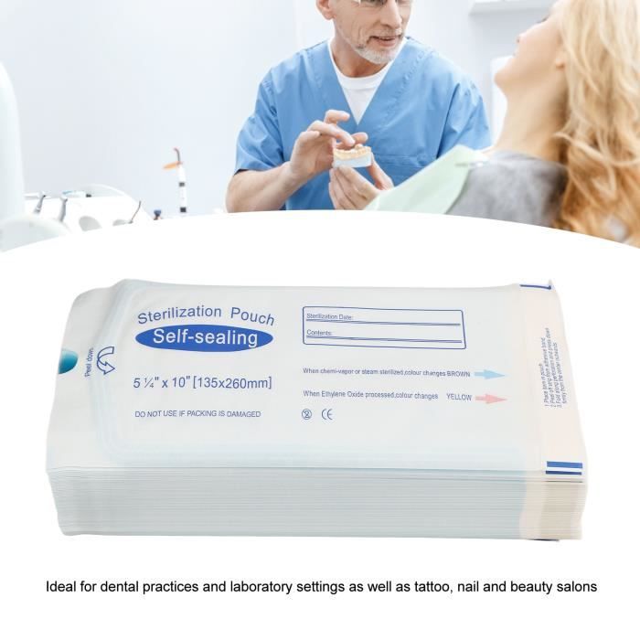 EBTOOLS outils de dentiste 200 pièces pochette de stérilisation  auto-scellante dentaire Triple thermoscellage empêcher les - Cdiscount Au  quotidien