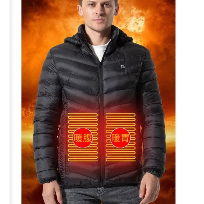 Veste Chauffant amélioré 15 Zones de Chauffage Hommes Femmes,USB Charger  avec 3 Niveaux de Chauffage,lavable Noir - Cdiscount Prêt-à-Porter