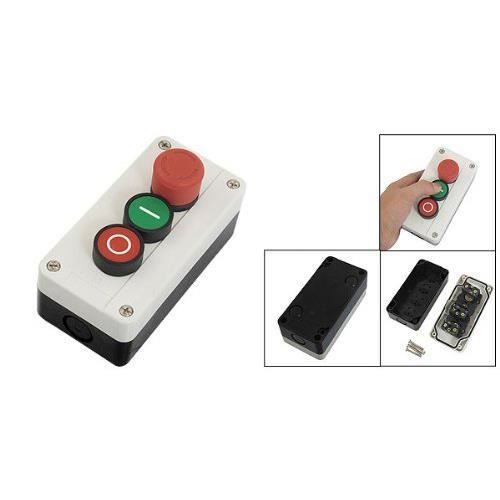 Lot De 2 Interrupteurs Bouton-poussoir Arrêt D'urgence Vert - AC250V 6A, 1NO 1NC