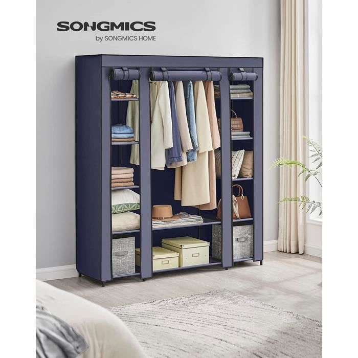 Songmics Armoire De Rangement En Tissu Penderie Avec Housse Placard