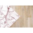 Tapis Vinyle Panorama Marbre Blanc et Rose 140x200 cm - Tapis pour Cuisine, Bureau et Salon en PVC-2