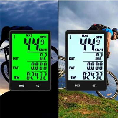 Compteur de vitesse filaire étanche pour vélo LCD Ordinateur Odomètre Anglais
