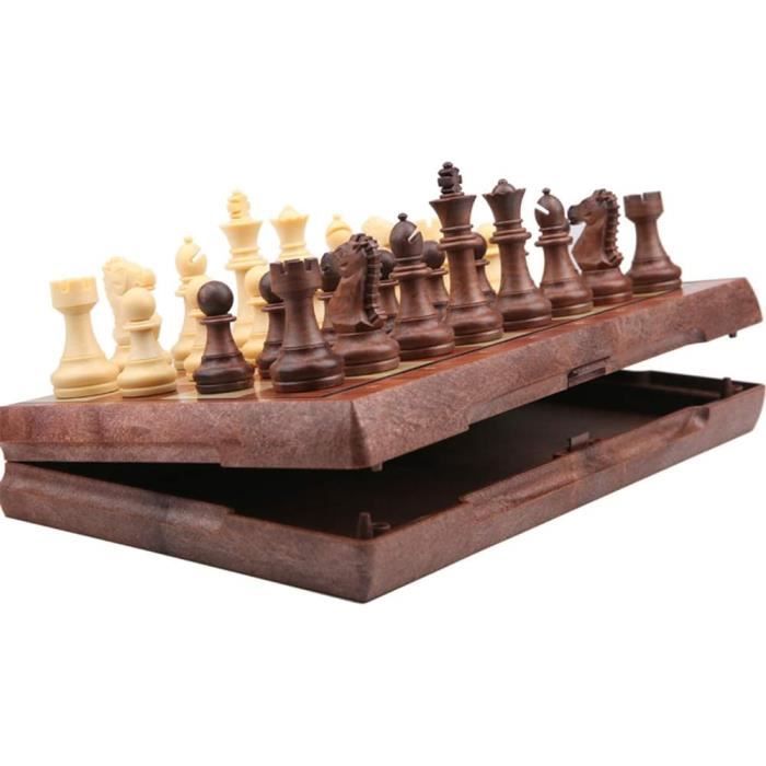 VGEBY Jeu d'échecs magnétique pliable - Idéal pour les voyages