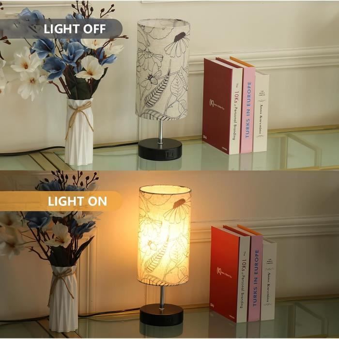 Ecolor lampe de chevet intelligent avec changement de couleur segmentée  pour la chambre à coucher, lampe à tactile à l'intensité variable  contrôlée, LED RVB, rythme de musique synchronisé : : Luminaires et