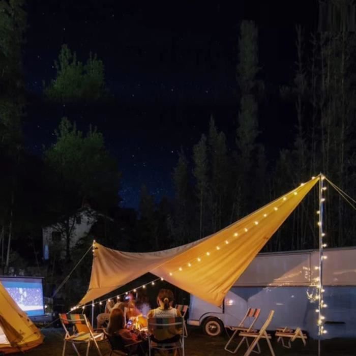 Guirlande Lumineuse LED Boule 10m pour tente de camping en plein air, guirlandes  lumineuses décoratives d'intérieur et d'extérieur - Cdiscount Maison