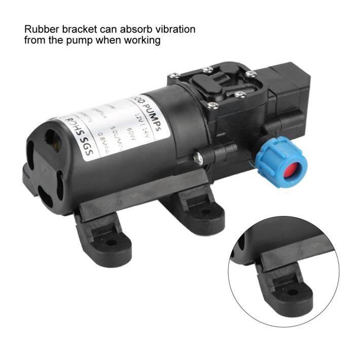 Pompe à Eau Haute Pression 12V Auto-amorçante - 60W, 5L/min, 0.8Mpa | Pour Camping-car, Bateau, Arrosage, Nettoyage