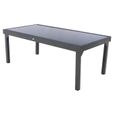 Table extensible rectangulaire Piazza 8/12 places Gris anthracite-3