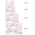Tapis Vinyle Panorama Marbre Blanc et Rose 140x200 cm - Tapis pour Cuisine, Bureau et Salon en PVC-3