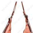 TD® Mode tendance sac à main Double poche en cuir lavé dames sac à dos Vintage rétro sac à bandoulière-3
