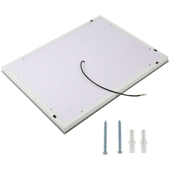 Le Dressing 50×70 cm Miroir Mural Rectangulaire sans Cadre la Chambre et Le Salon XUANYU Miroir de Salle de Bains pour la Salle de Bain Commande par Effleurement Blanc Froid LED Miroir