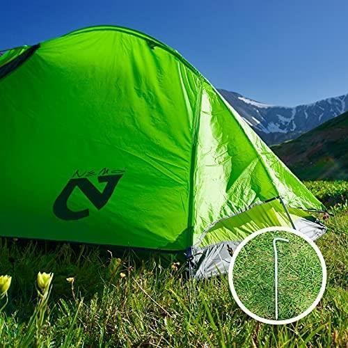 Lot De 20 Sardines De Tente En Aluminium 18 Cm - Crochet Anti-dérapant - Pour Camping, Auvent, Filet - 10