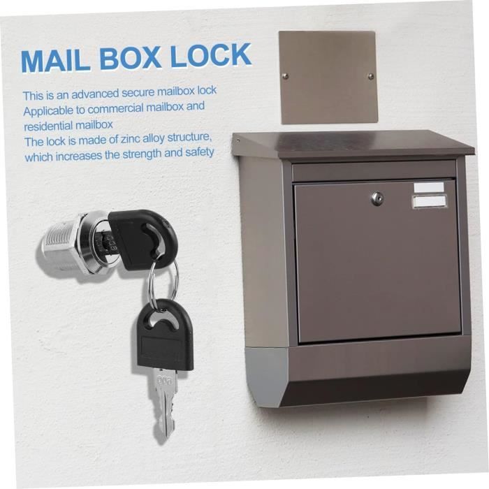 Serrure De Boîte Aux Lettres Architecturale En Acier Inox – Argent – Neuf