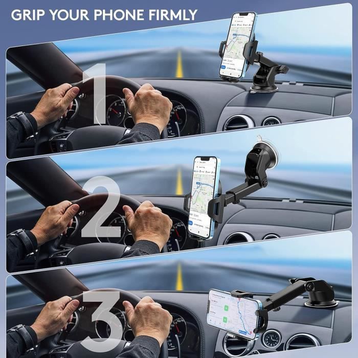Support voiture telephone ventouse rotation 360 universel GPS pare brise  Pour Smartphone iPhone X-8-7-6 Plus Samsung Huawei Xiaomi - Accessoire  téléphonie pour voiture à la Fnac