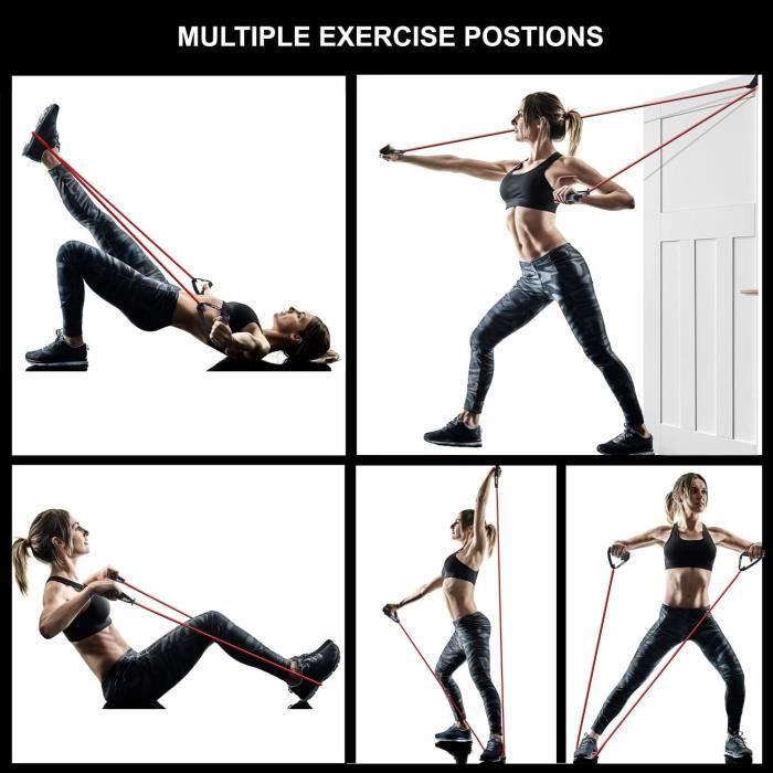 Heveer Bandes De Résistance 11 Pièces - Kit Complet Avec Poignées Ancre Porte Et Sac - Jusqu'à 100LB