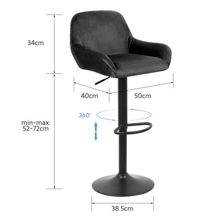 Tabouret De Selle Ergonomique Dunimed - Siège De Travail Réglable En Hauteur Noir