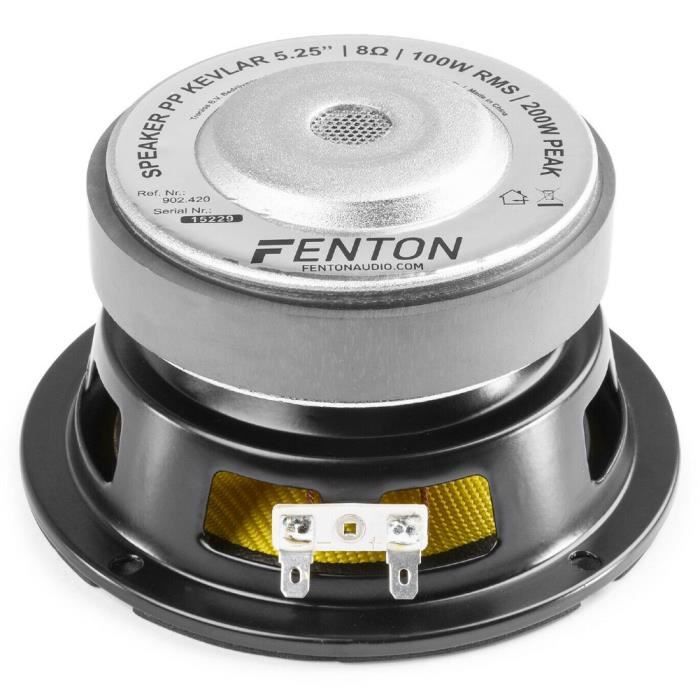 Haut-Parleur Encastrable Métal 14W RMS - 60W Puissance - Blanc - Pour Mur/Plafond - Ø135mm