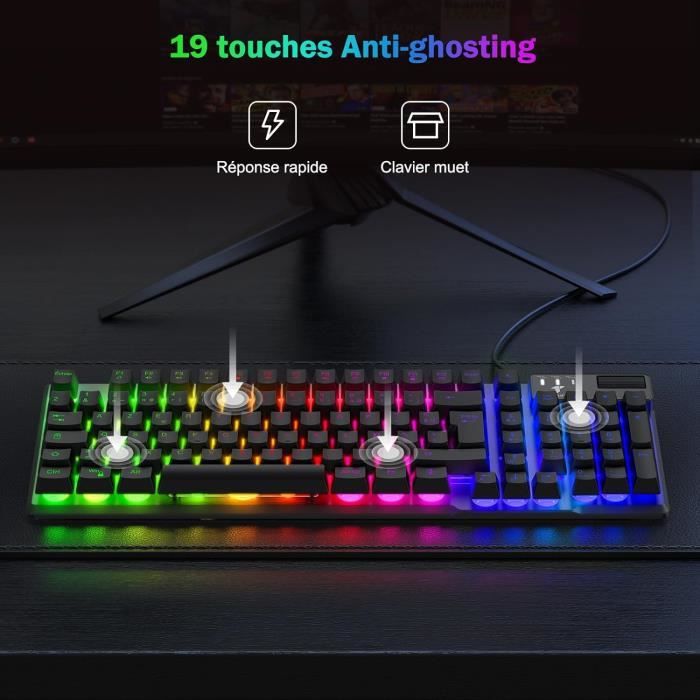 Clavier Gamer Be Mix - Anti-ghosting, Rétroéclairage, 3 Fonctions - Neuf