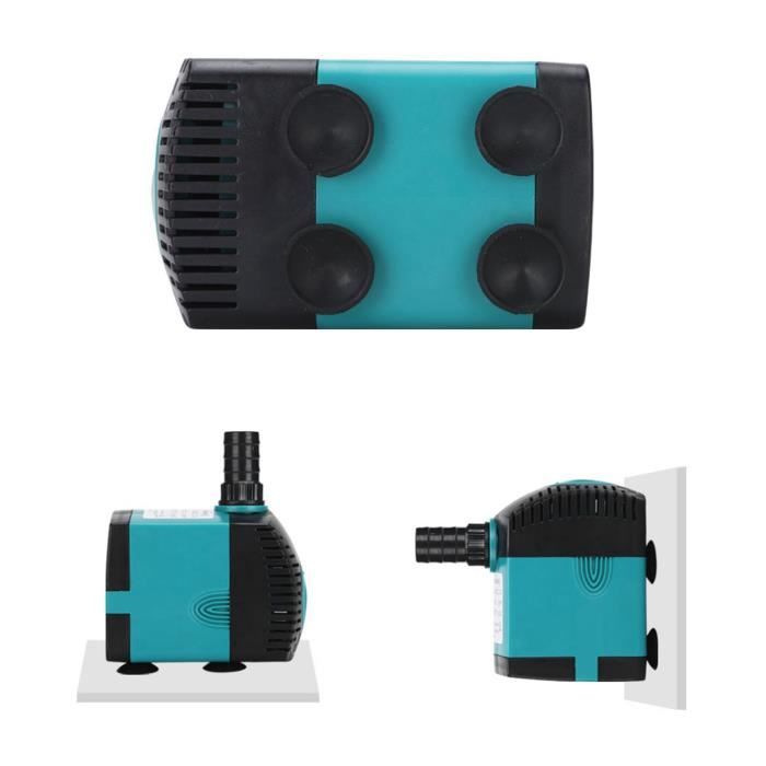 Pompe De Fontaine 800 L/H Avec 3 LEDs RGB – Submersible Pour Bassin, Aquarium | Alimentation 12V, Réglable, Câble 5m