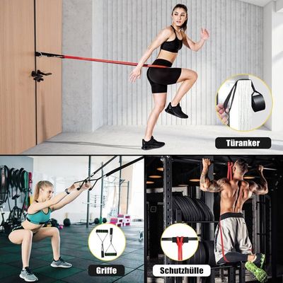 Bandes De Résistance HPYGN Avec Poignées - Lot Fitness Multi-usage - Maison/salle