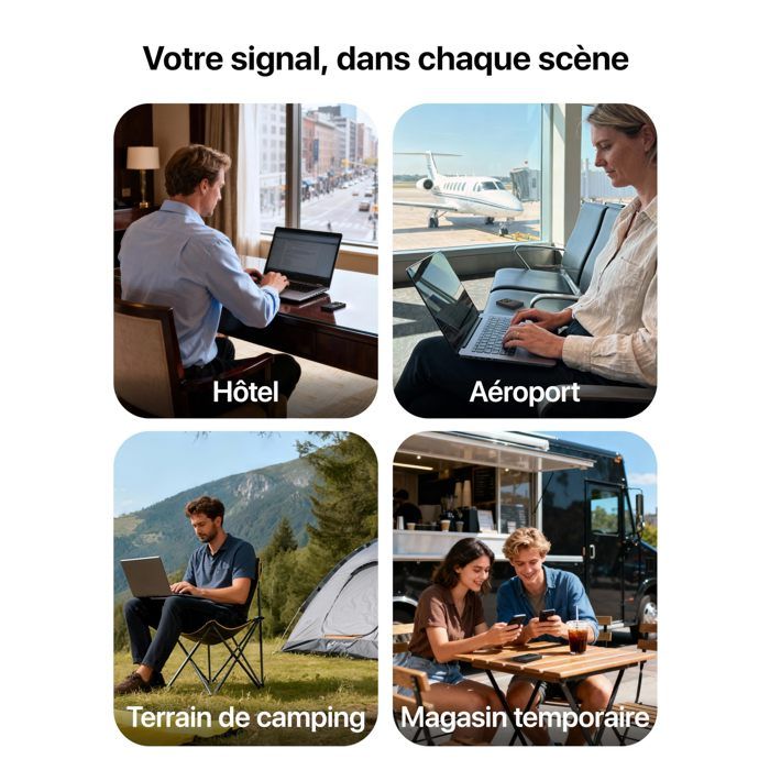 Tenda 4G mobiele hotspot, 4G LTE Cat4 150Mbps MiFi-apparaat, 4G-router, ondersteuning USB-interface opladen|2100 mAh batterij, geen configuratie vereist (4G185), zwart