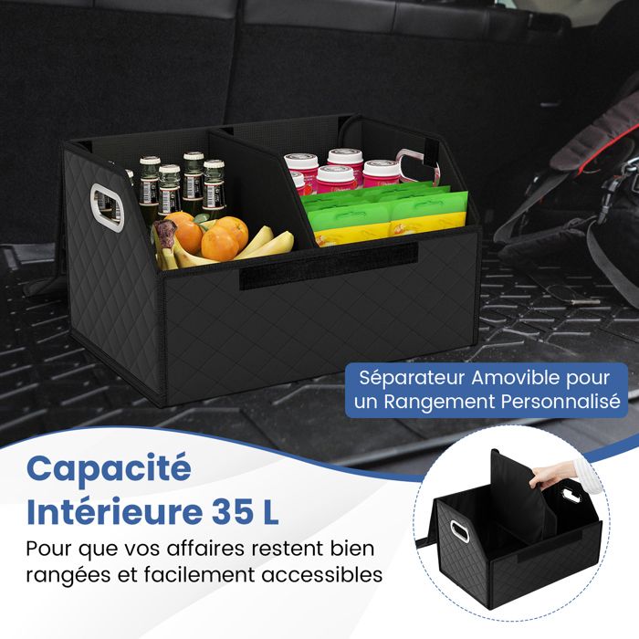 Boîte de rangement 58 L couvercle noir