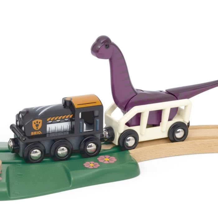 BRIO WORLD - 36098 - Circuit Dinosaure - Coffret Complet 12 pièces