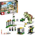 LEGO® 76944 Jurassic World L’Évasion du T. Rex, Dinosaures, Avec Voiture, Hélicoptère et Aéroport, dès 4 ans-0