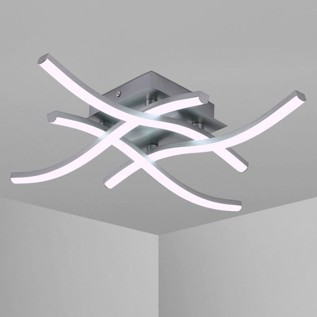 DELIPOP Plafonnier LED Moderne, 30W 3375LM Luminaire Plafonnier, Blanc Créatif Design de Pétale DELIPOP Plafonnier LED Moderne, 30W 3375LM Luminaire Plafonnier, Blanc Créatif Design de Pétale