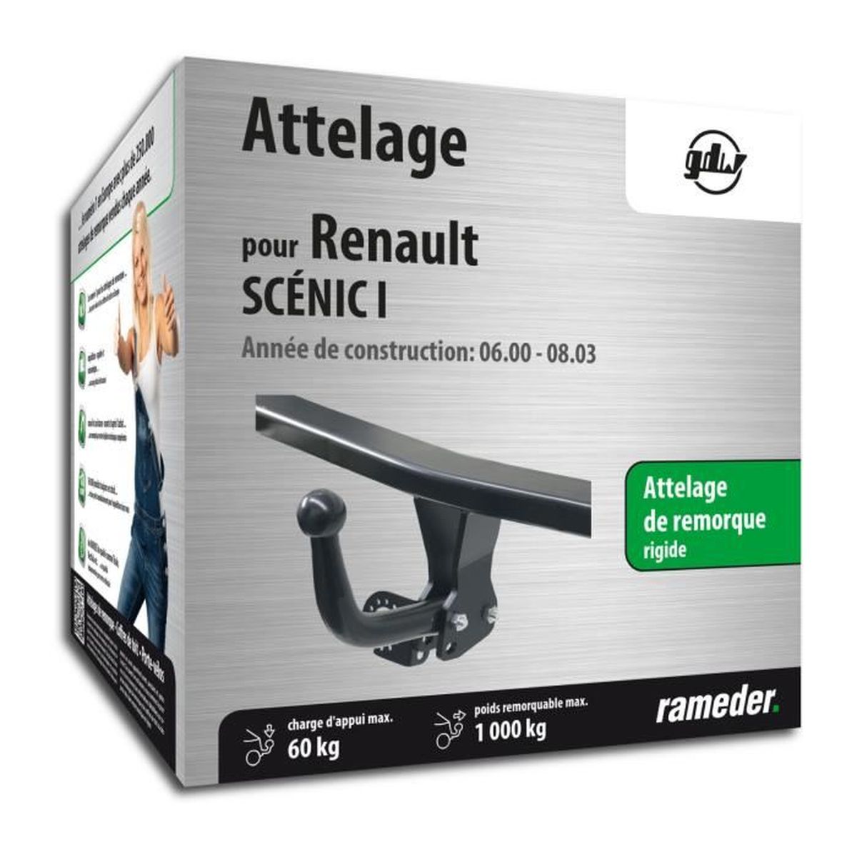 ATTELAGE RENAULT SCENIC 2 ET GRAND SCENIC 2 dès 06//2003