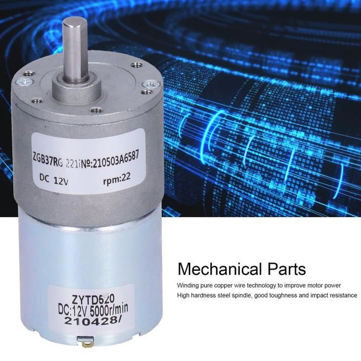 Moteur électrique RS390 12 Dents 6V/12V – Puissant Pour Perceuse, Poussette, Voiture Jouet Et Bricolage