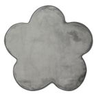 THE DECO FACTORY Tapis salon forme fleur extra-doux gris 90x90